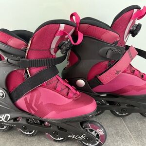 Alexis Skates in Pink and Black